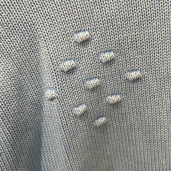 Lucky Brand Light Blue Dotted Knit Sweater - Picture 3 of 5